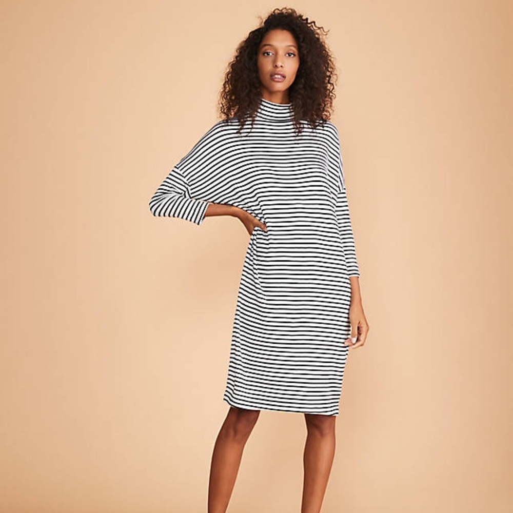 LOU & GREY STRIPED TURTLENECK SIGNATURESOFT DOLMAN